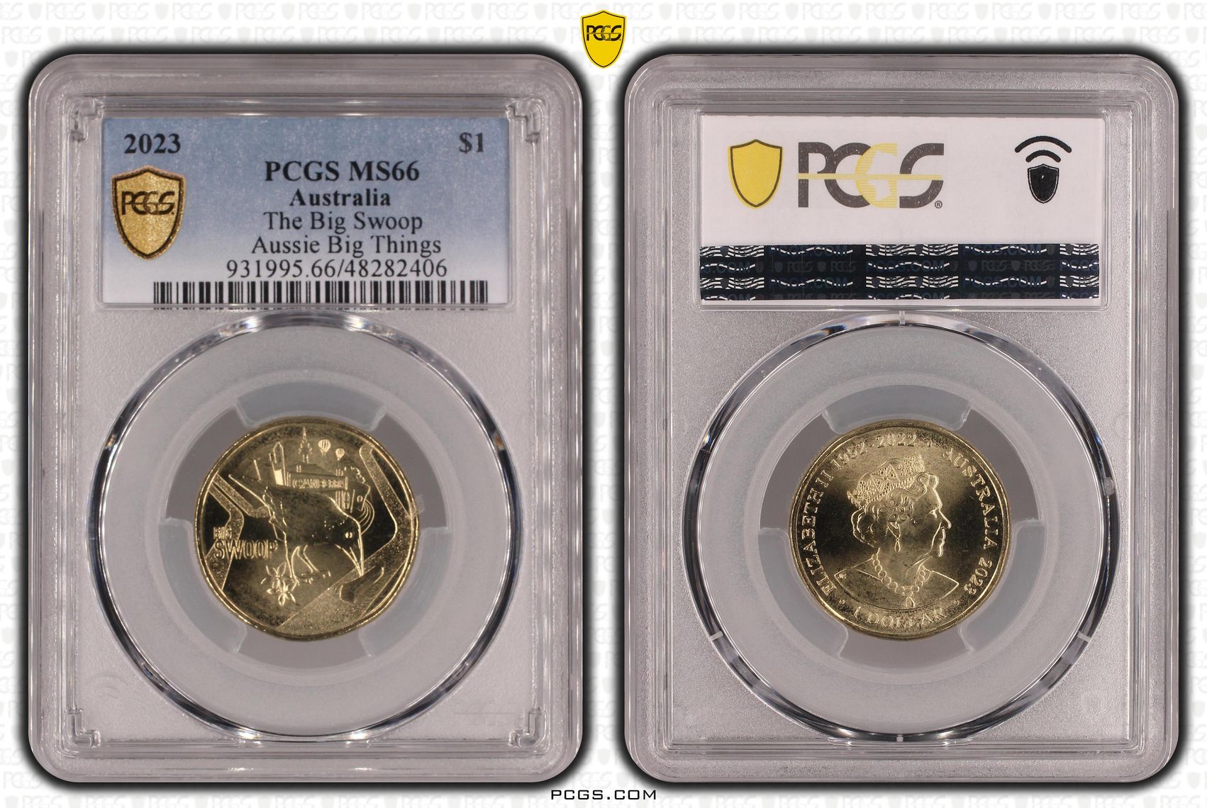 Elizabeth II, The Big Swoop Aussie Big Things , One Dollar, 2023, PCGS MS66