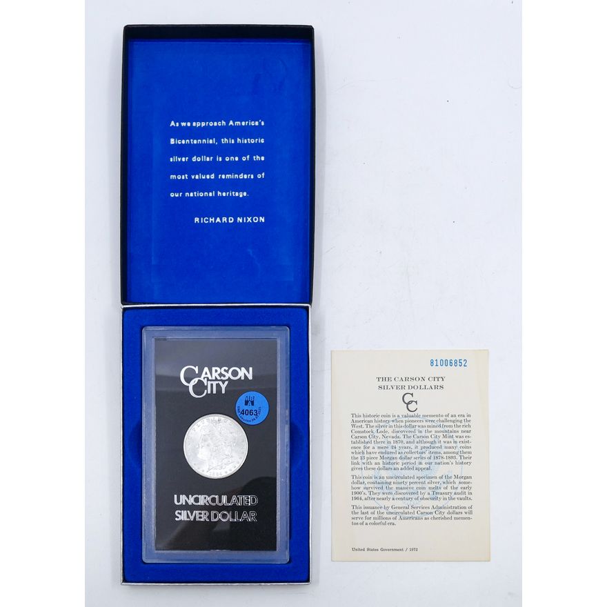 US 1884-CC Carson City Morgan Silver Dollar GSA Cased in Box with Cert.