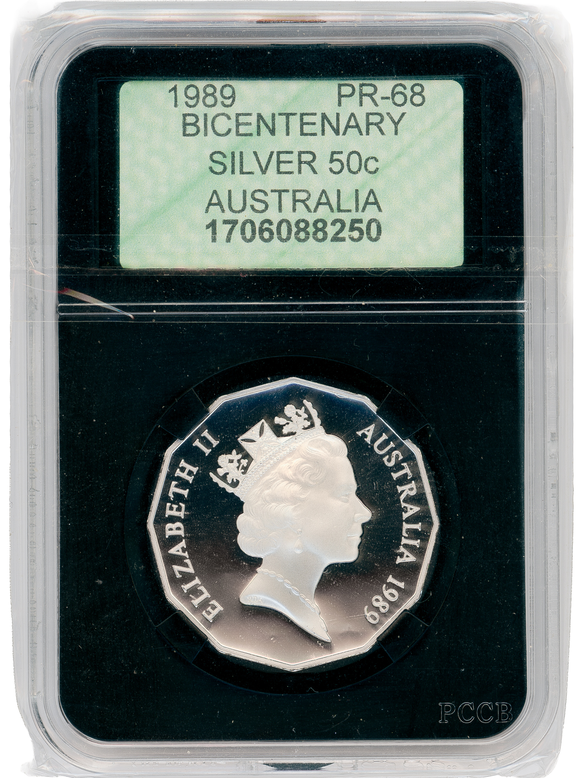 292 · Bicentenary, Silver, Fifty Cent, 1989,  PR68