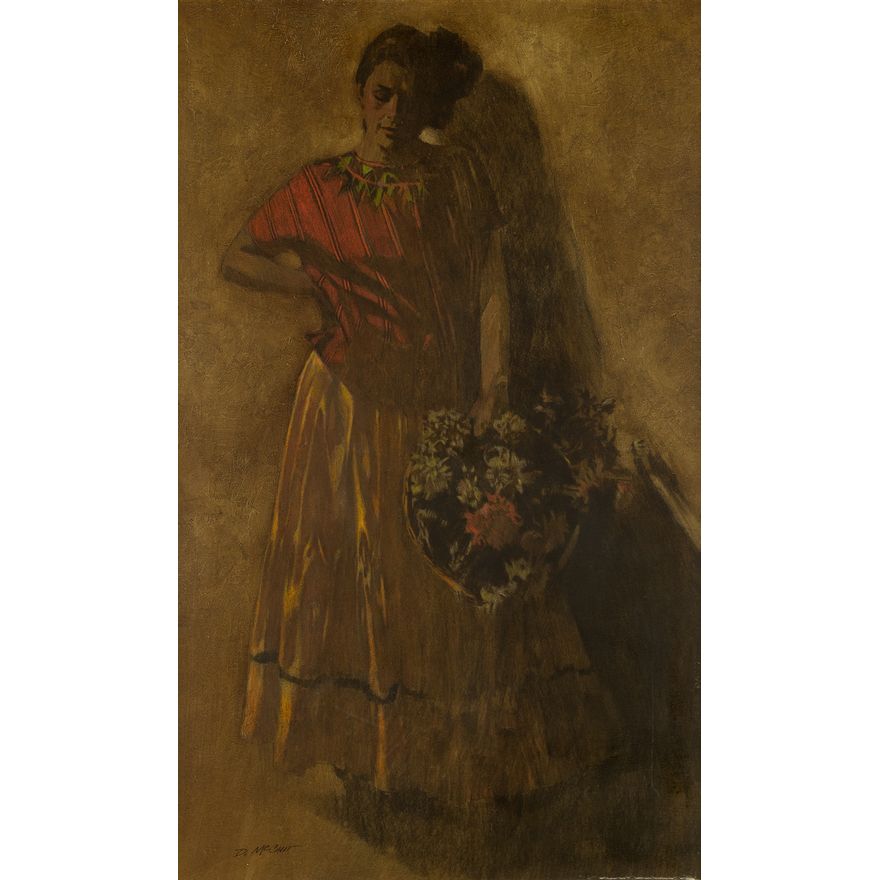 Dan McCaw (1942- ): Woman with Flower Basket