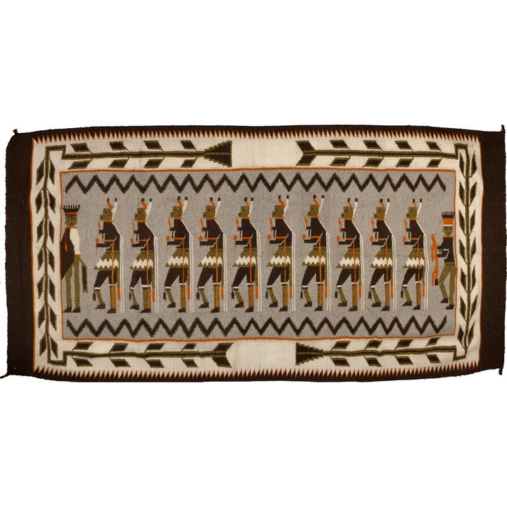 Southwestern Rug with YEI-style Figures