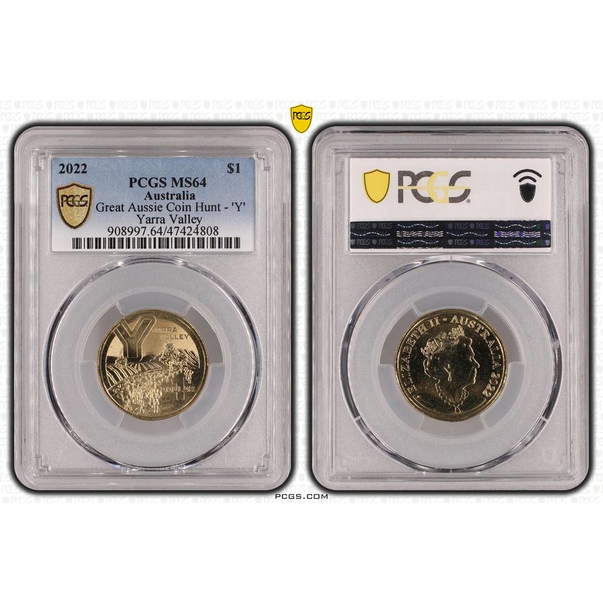 Great Aussie Coin Hunt - 'Y', One Dollar, 2022, PCGS MS 64
