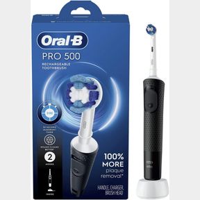ORAL-B PRO 500 ELECTRIC TOOTHBRUSH WITH (1) BRUSH HEAD, RECHARGEABLE, BLACK