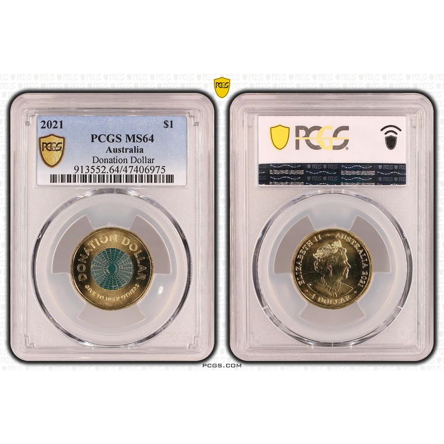 Donation Dollar Colorized, One Dollar, 2021, PCGS MS64