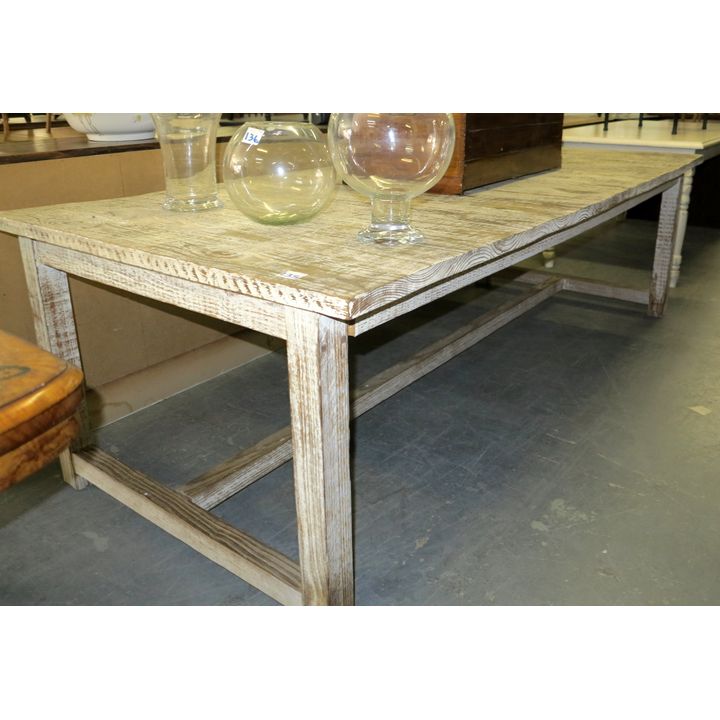 WASHED OAK DINING TABLE,