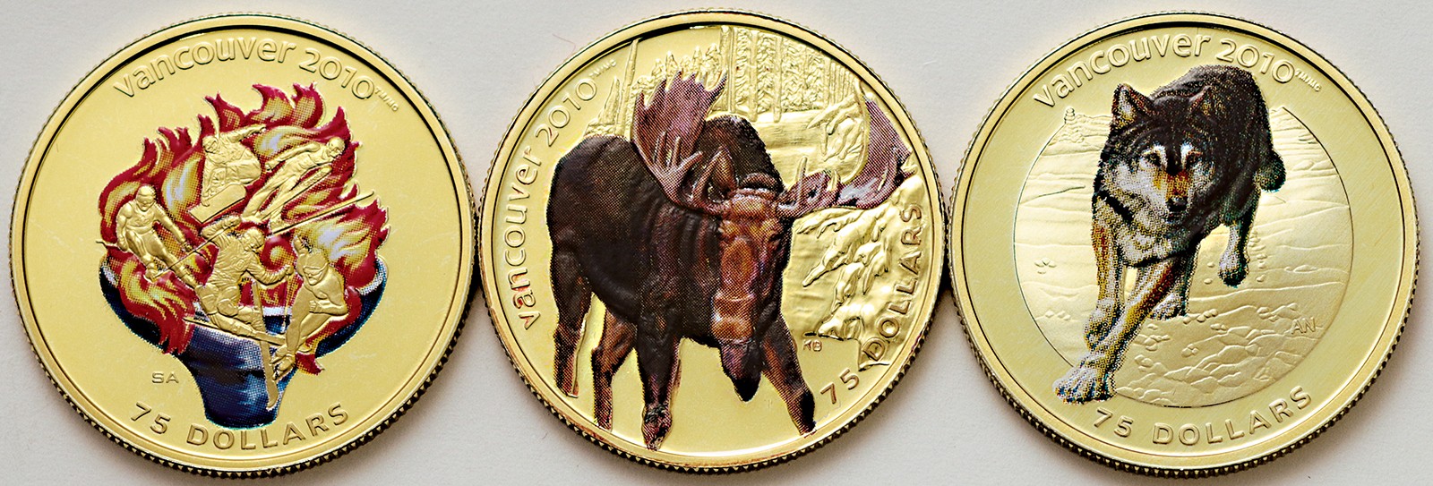 K14 カナダ バンクーバーオリンピック カラー金貨 ヘラジカ 75ドル 総重量12.0g【BKBD6013】 カラー金貨 バンクーバーオリンピック75ドル  バンクーバーオリンピック コイン|コイン買取専門 月の金貨 バンクーバー2010