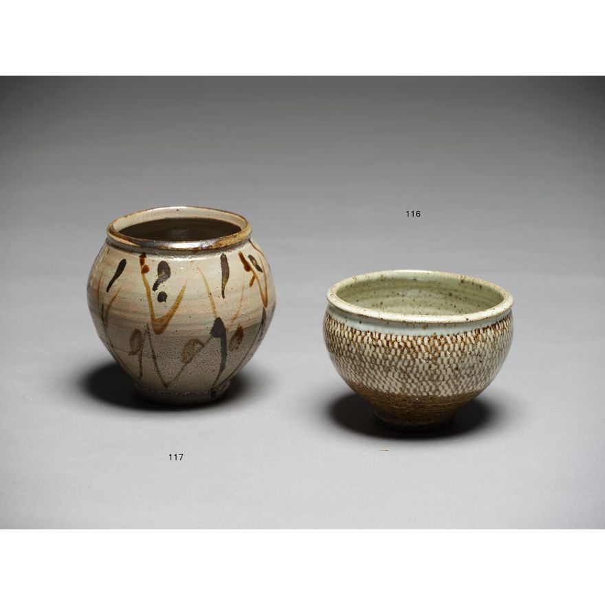 Mashiko Pottery, Stoneware jar attributed to Hamada Shoji