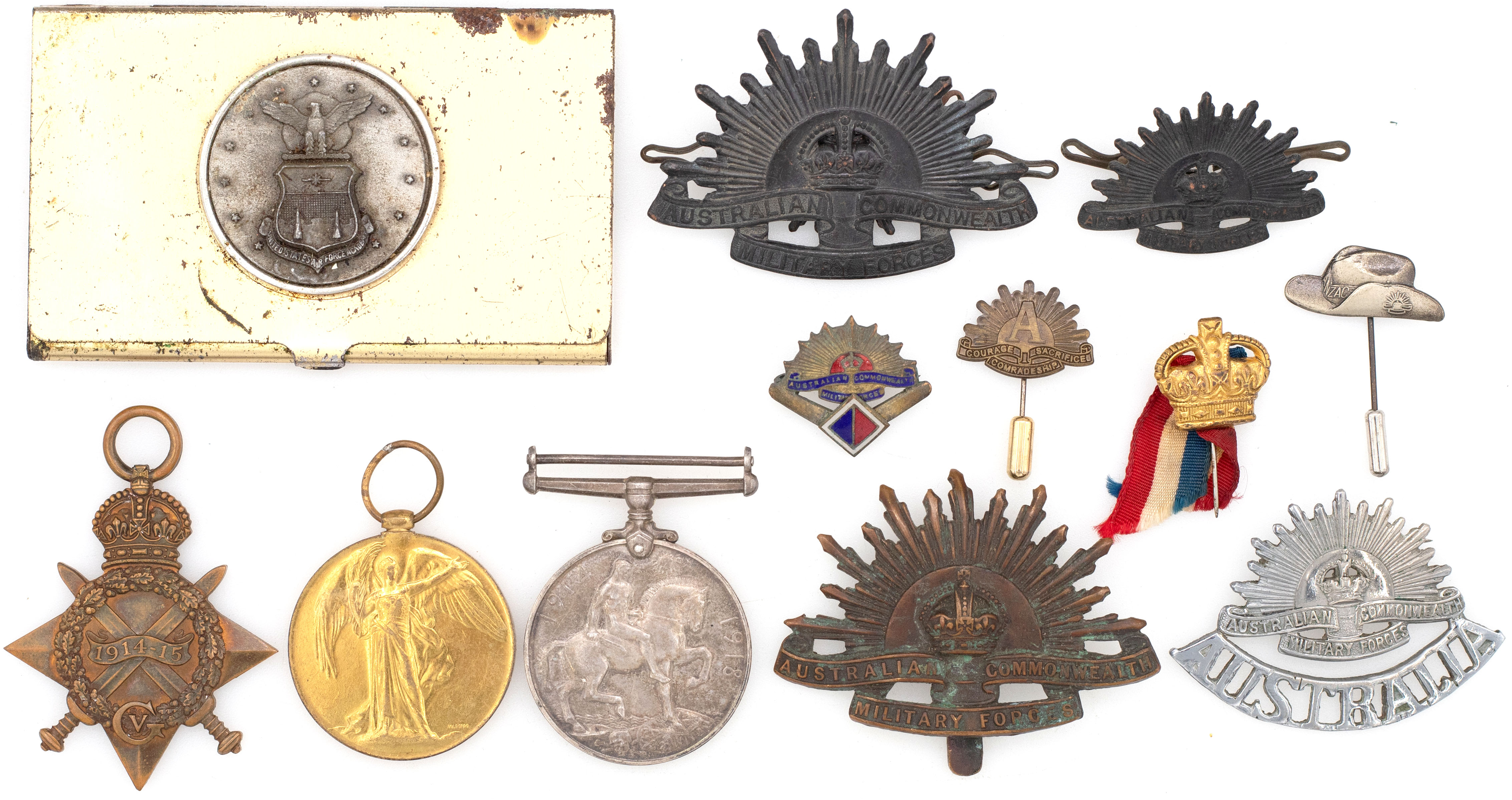 9th/49th Battalion, A.I.F. Casualty, WWI Trio, 1914 - 1918, EF