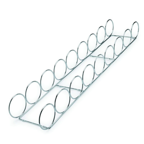 Wine Rack 9 Bottle Ring Holder Chrome Plated Slim Line 5x195W | BENT/INCOMPLETE
