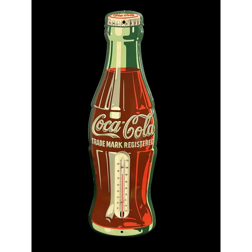 Coca Cola Coke Tin Metal Soda Thermometer