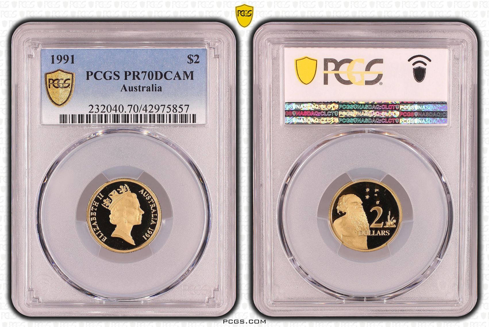 1991 Australia Two Dollar, $2 PCGS - PR70DCAM POP 15/0 -857