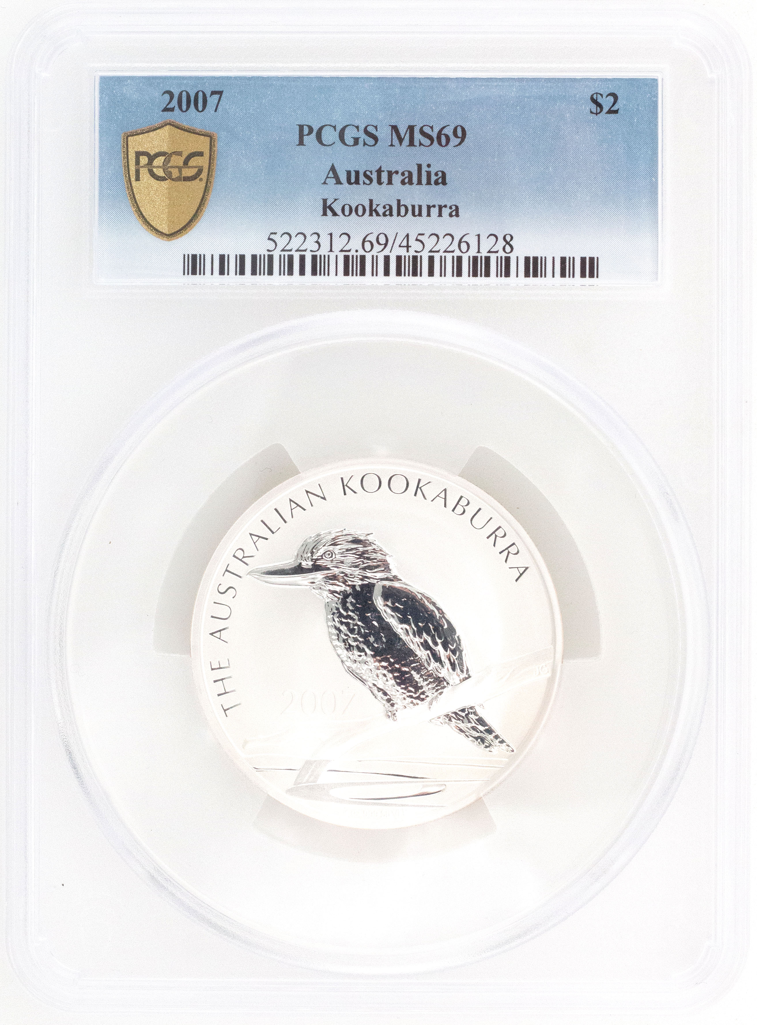 2007 Australia Two Dollar, $2 Kookaburra on branch PCGS - MS69 POP 5/0 -128