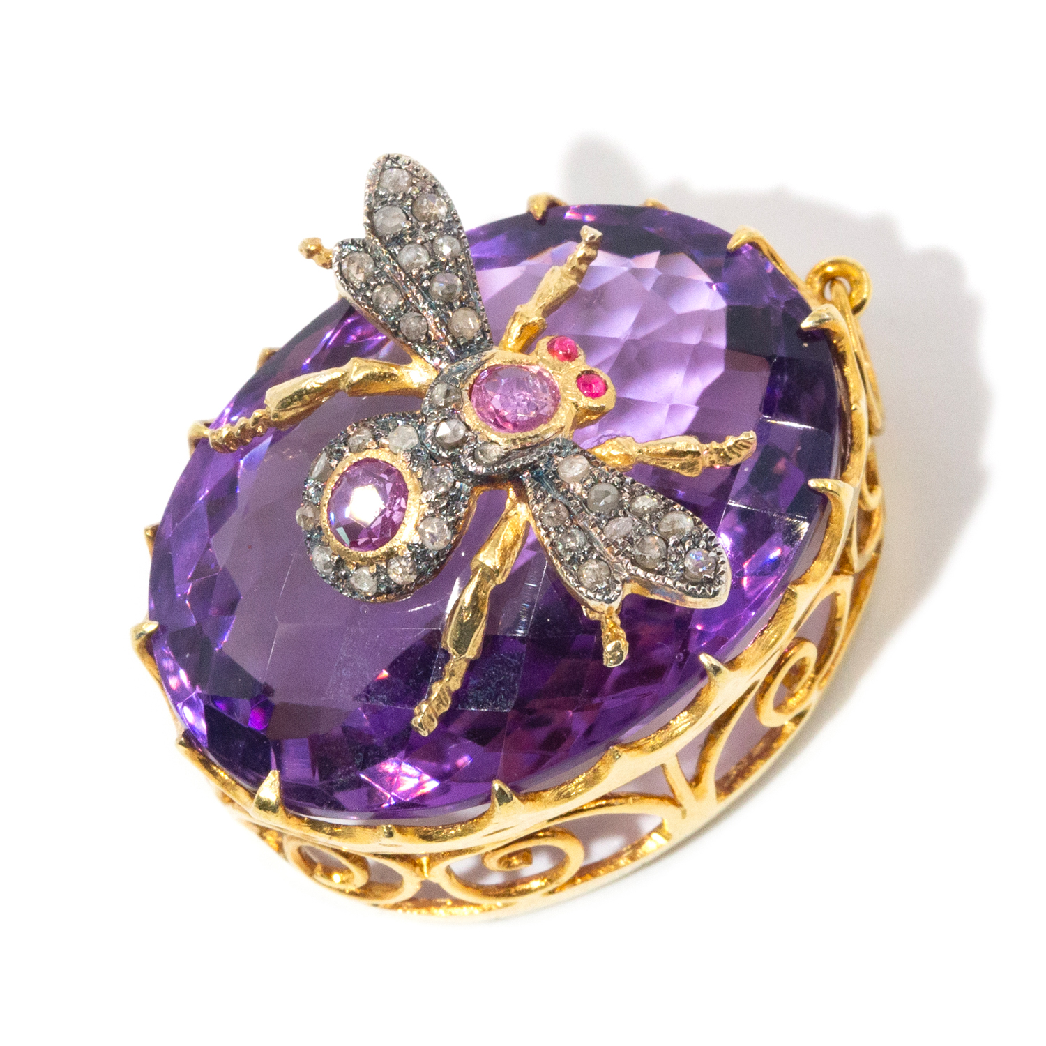 Reproduction Gemstone Bee Pendant