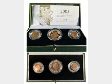 2005 GOLD PROOF 3-COIN SOVEREIGN SET