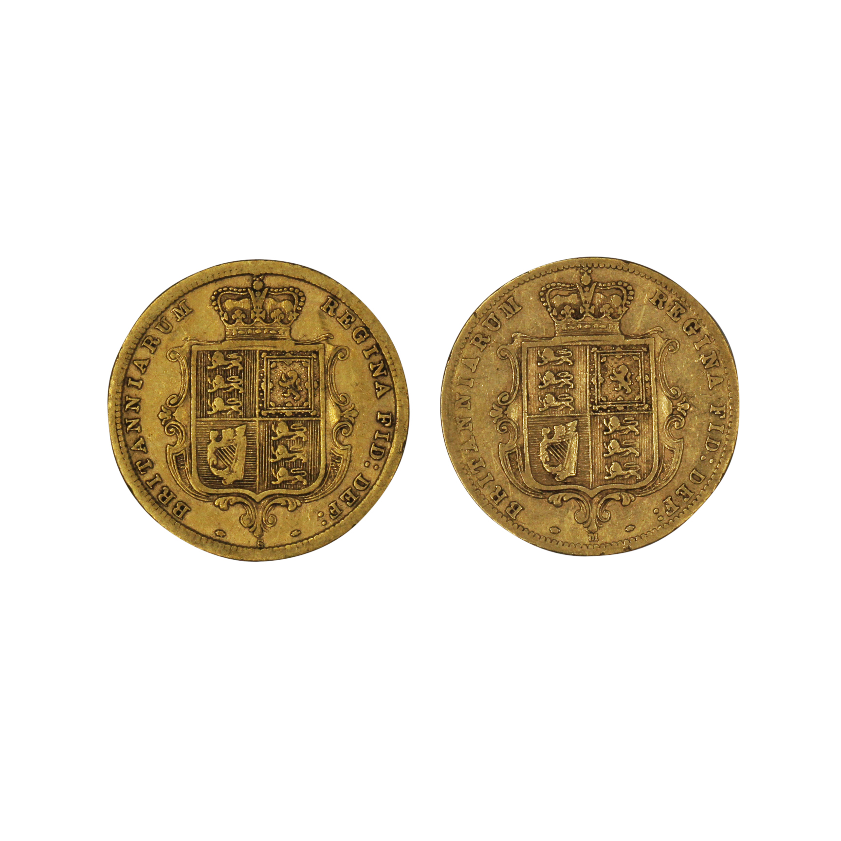 1186. · Group, Victoria, Half Sovereign, Fine