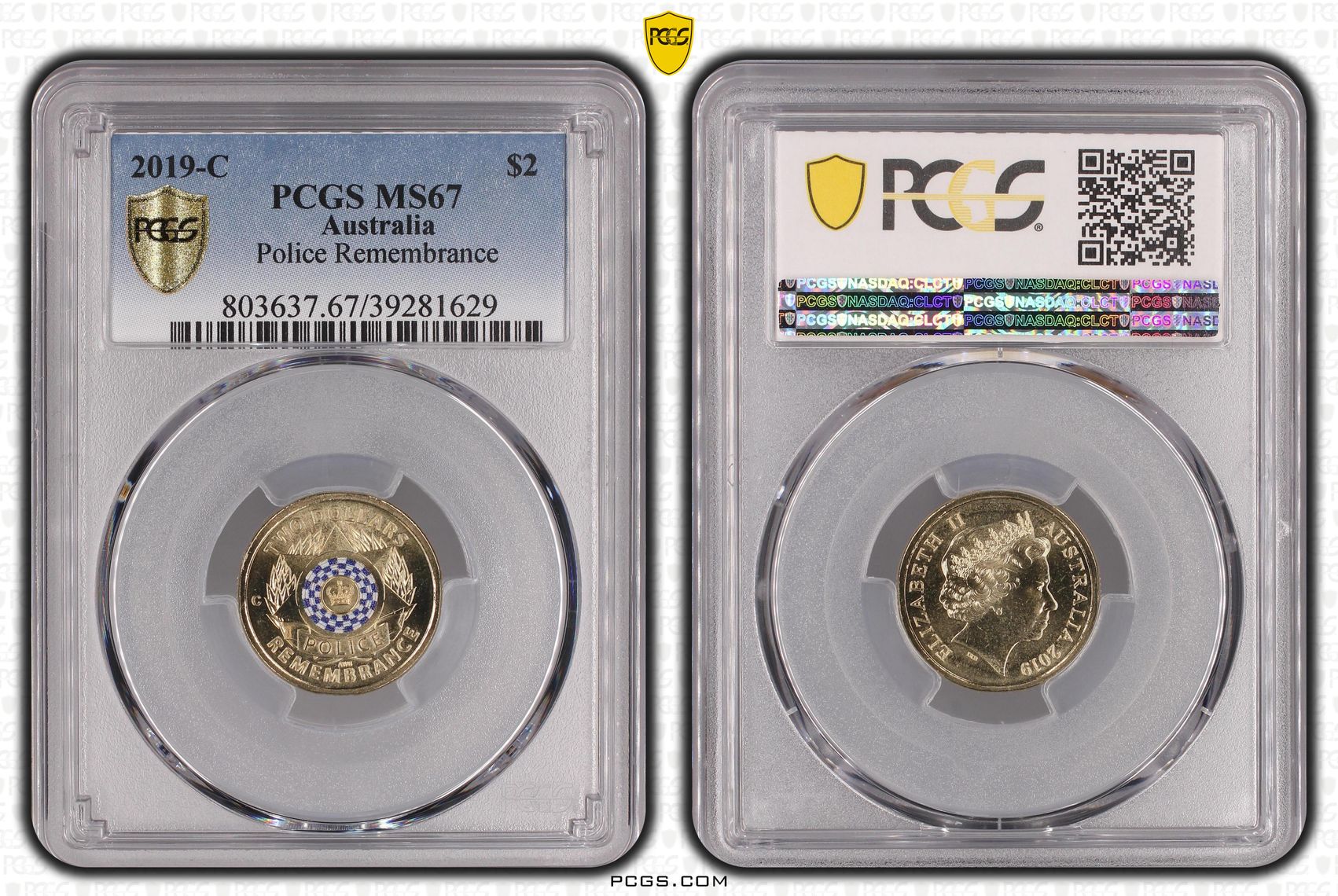 Police Remembrance, Two Dollar, 2019-C, PCGS MS67