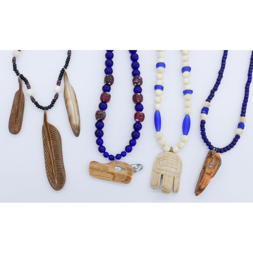 4pc Donald Gregory Tlingit Pendant Necklaces
