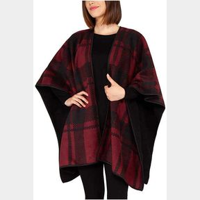 IKE BEHAR WOMEN'S REVERSIBLE FASHION WRAP RED /BLACK ONE SZ
