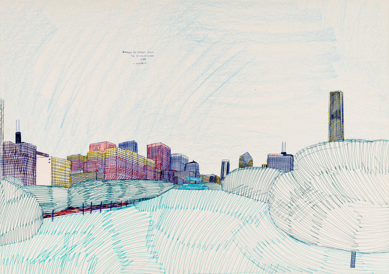Wesley Willis
(American, 1963-2003)
The Skyline of Chicago, 1986, S. Michigan Av.