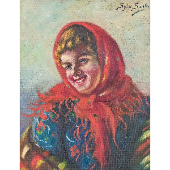 Sylweriusz Saski | Portret kobiety w chuście