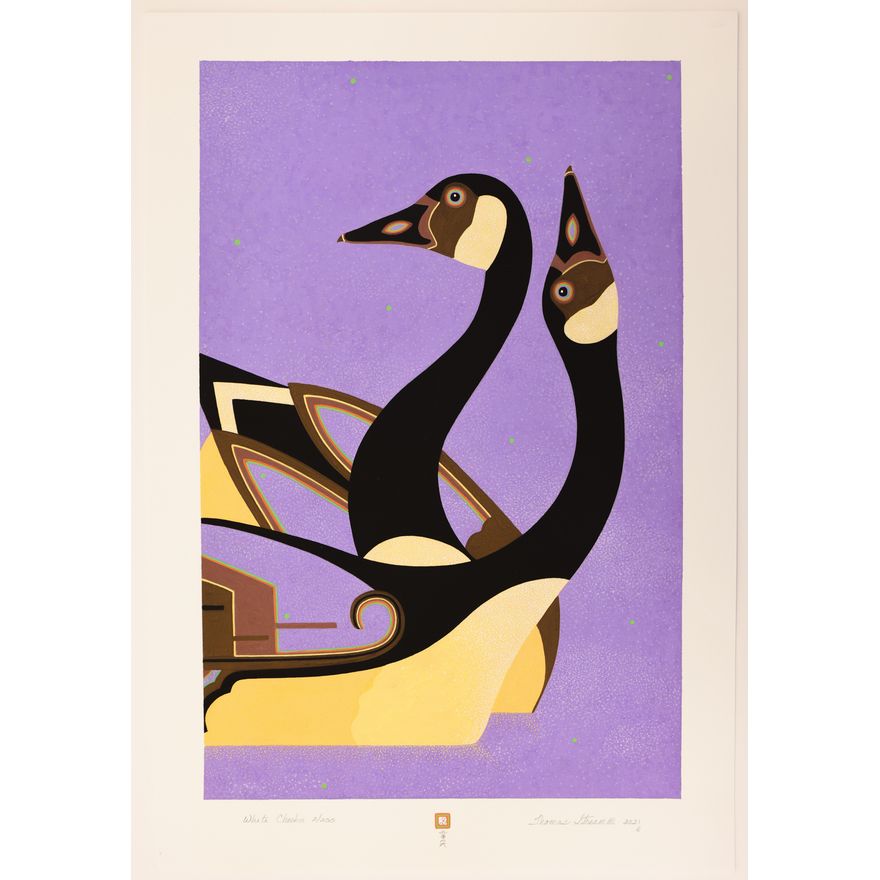 Thomas Stream (Aleut) ''White Cheeks'' S/N Serigraph 22''x15'' Sheet