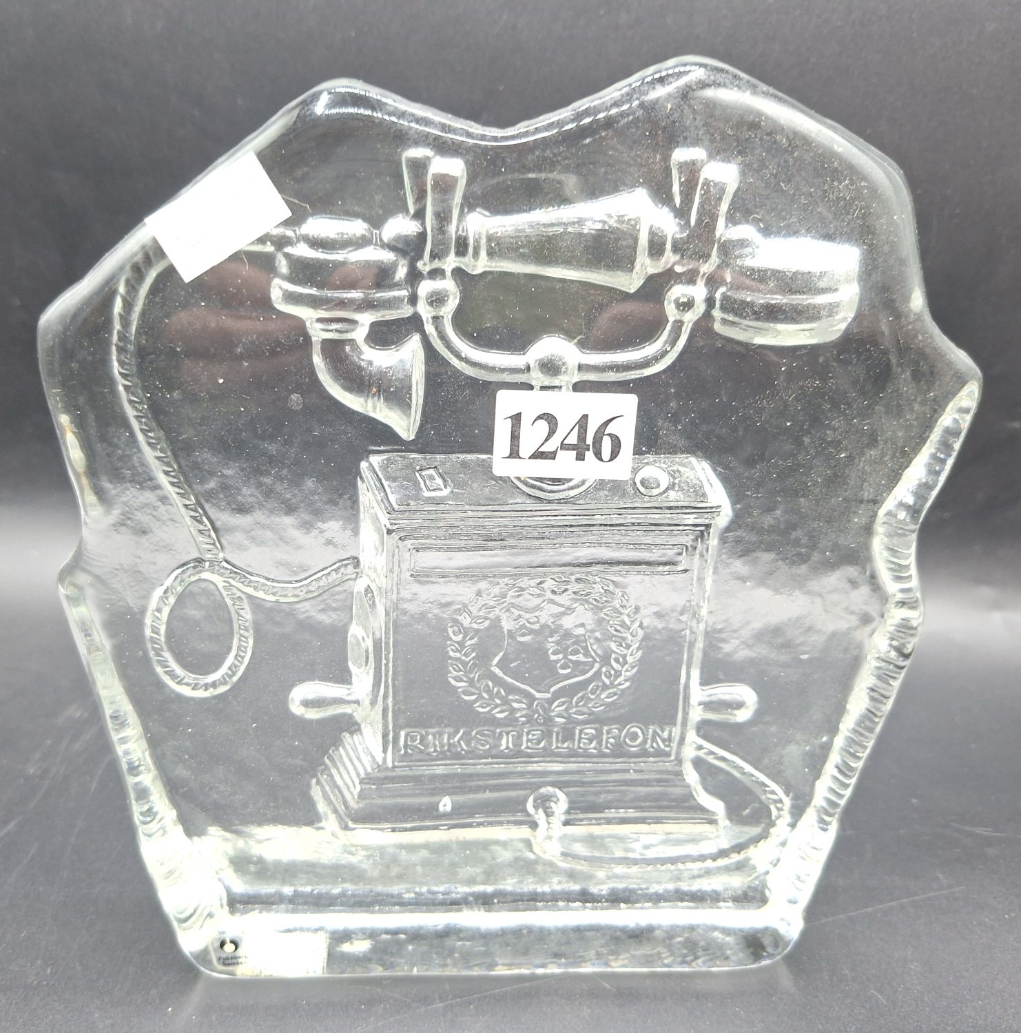Pukeburg Sweden 'Rikstelefon' Paperweight
