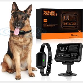 FOR ONE DOG WIRELESS DOG FENCE SYSTEM, INDOOR & OUTDOOR USE, 1 ACRE HIGH-PRECISION RADAR ELECTRIC DOG FENCE, REAL-TIME MONITORING,