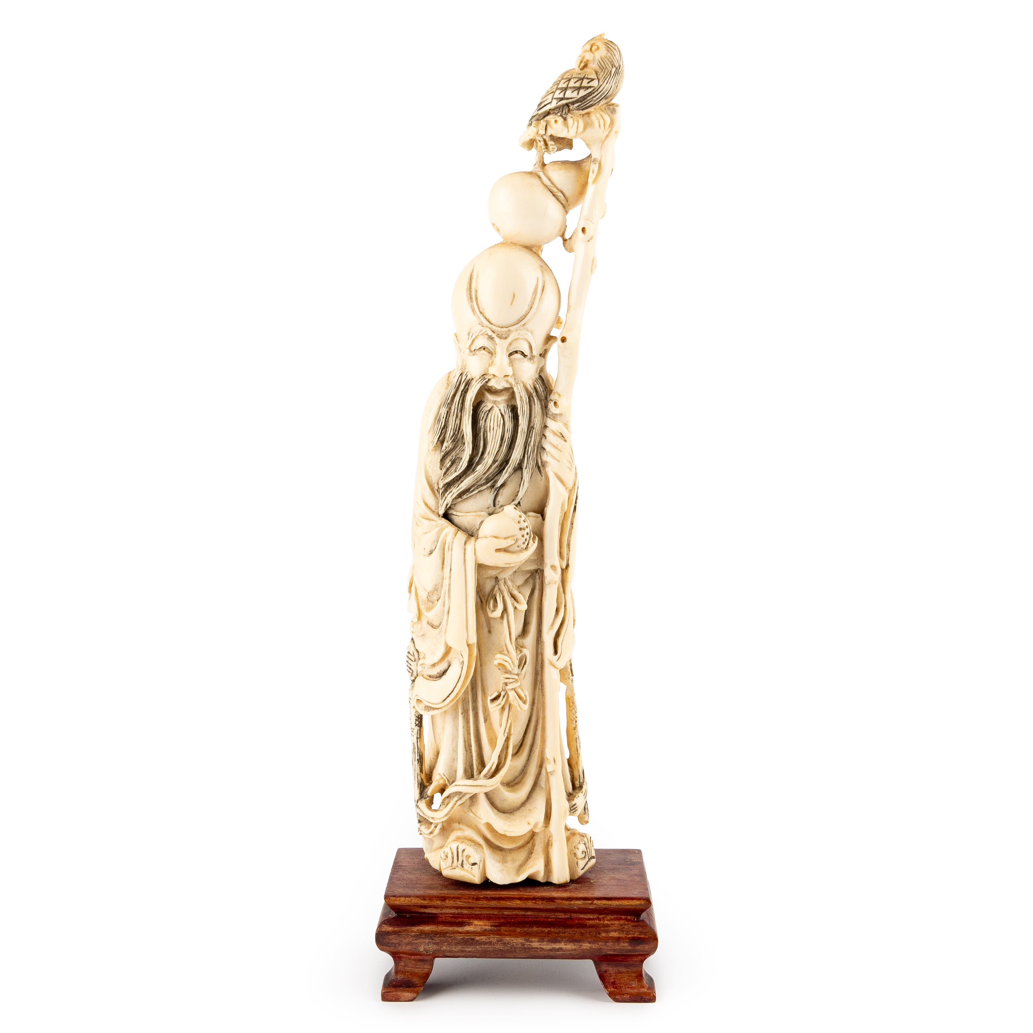 China, Carved Bone Figure, 1900s, VF