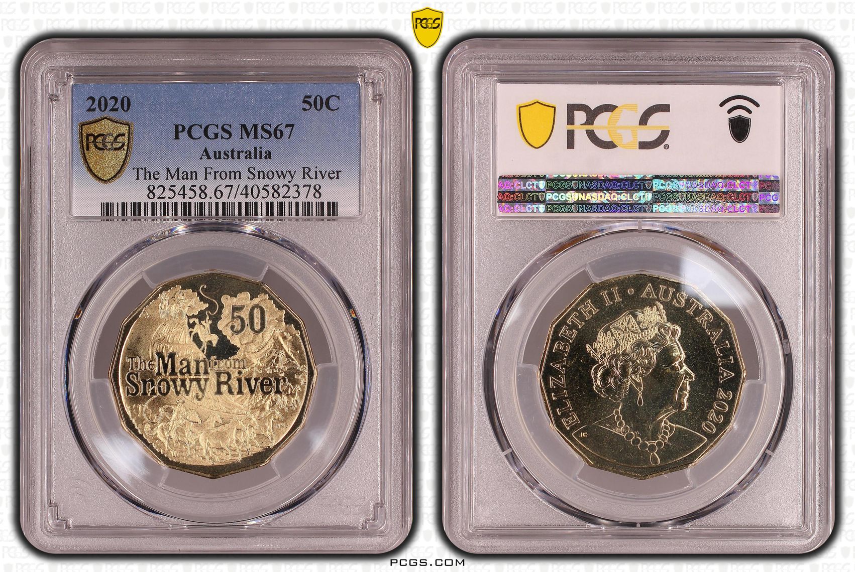 The Man From Snowy River, Fifty Cent, 2020, PCGS MS67