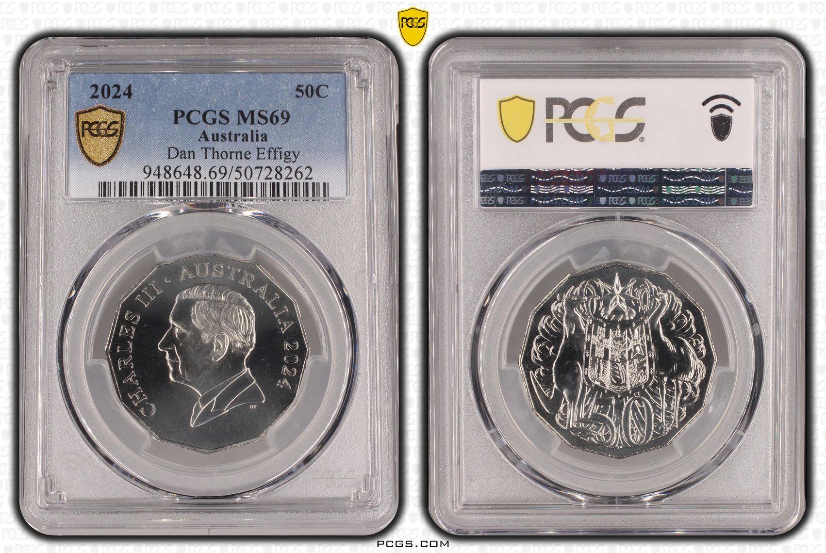 Dan Thorne Effigy POP 6/0, Fifty Cent, 2024, PCGS MS69