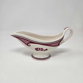 Santa Fe Dining - Ancient Mimbreno Indian Pipestone Burgundy Sauce Boat