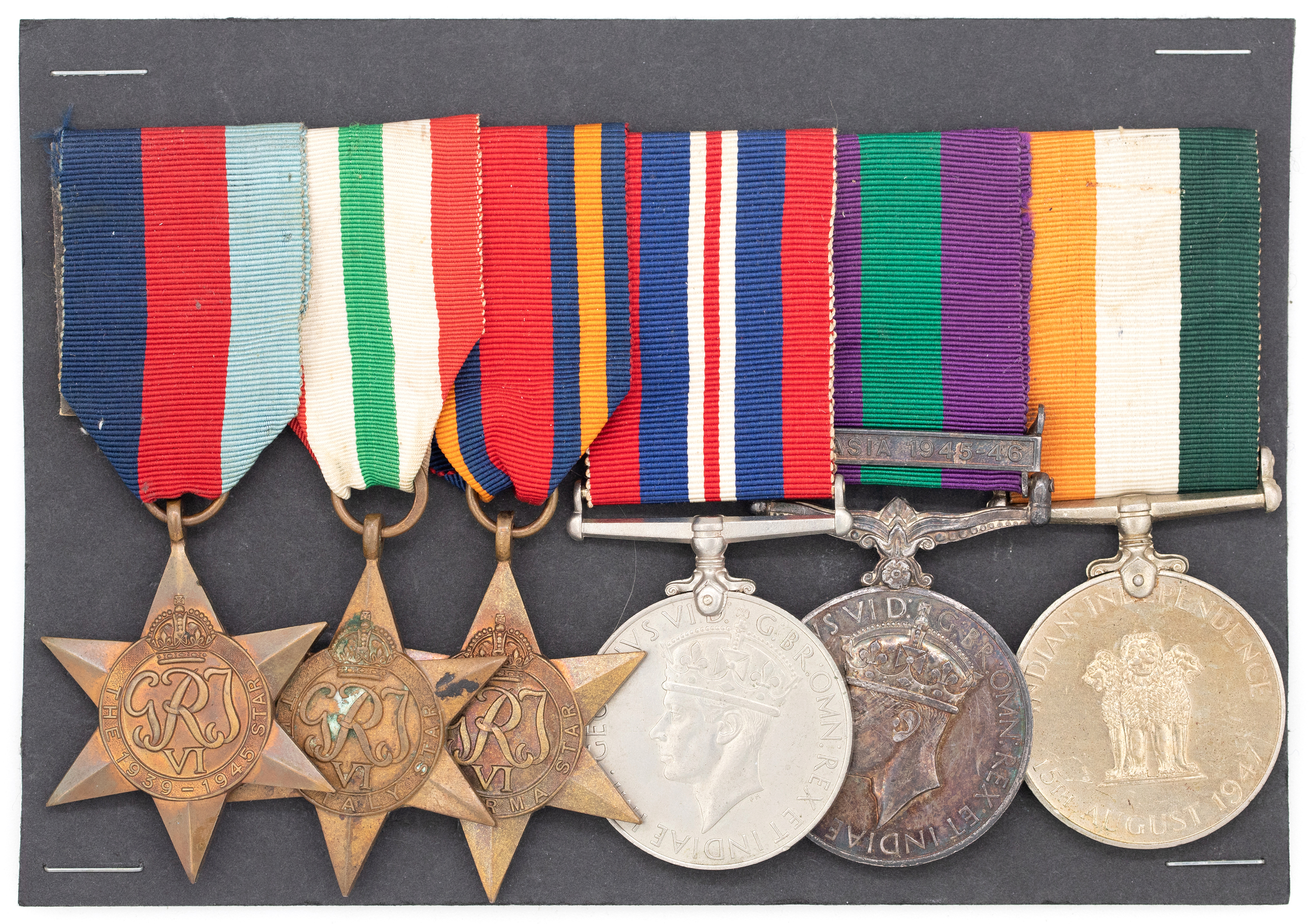 India, Gurkha Rifles, WWII Group of Six, 1939 - 1947, EF