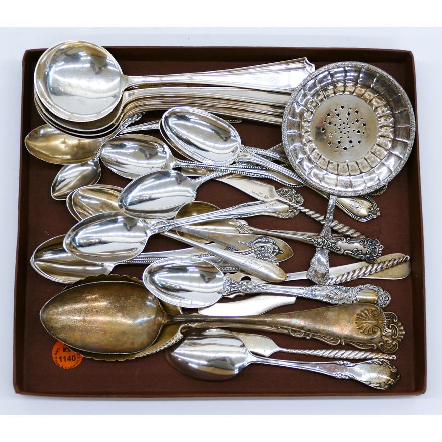 Box Misc. American Sterling Flatware - 775 Grams TW