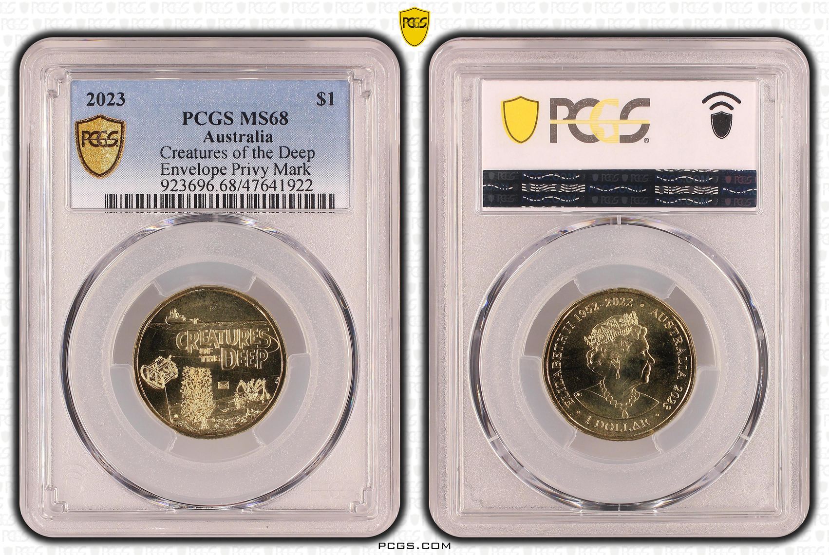 Creatures of the Deep, One Dollar, 2023 POP Report 7/0, PCGS MS 68