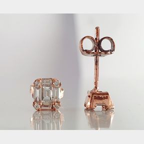 18CT ROSE GOLD EARRINGWS WITH 0.500CT DIAMONDS - 51929/3683