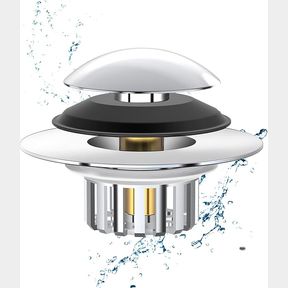 Upgraded 2 in 1 Bathtub Drain Stopper Anti-Clogging Bathtub Plug Bath Tub Stoppers for 1.45-1.8" Drain Shoe