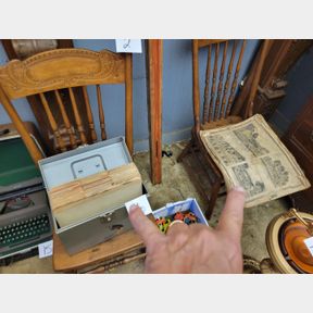 Vintage File Box and 1800s Book of Residences and People