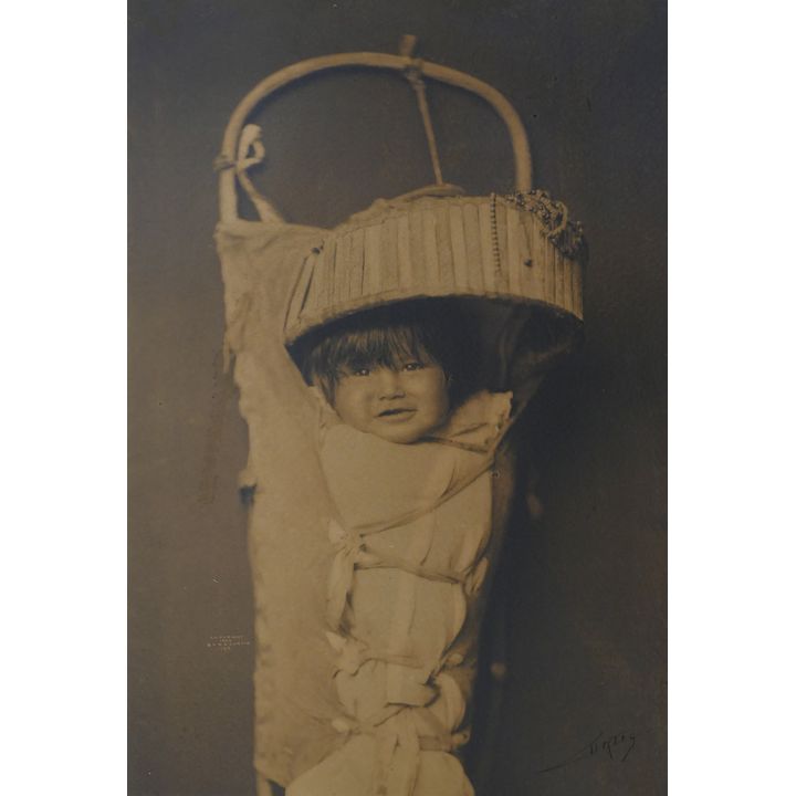 Edward Curtis ''Apache Cradle'' 1903 Platinum Print