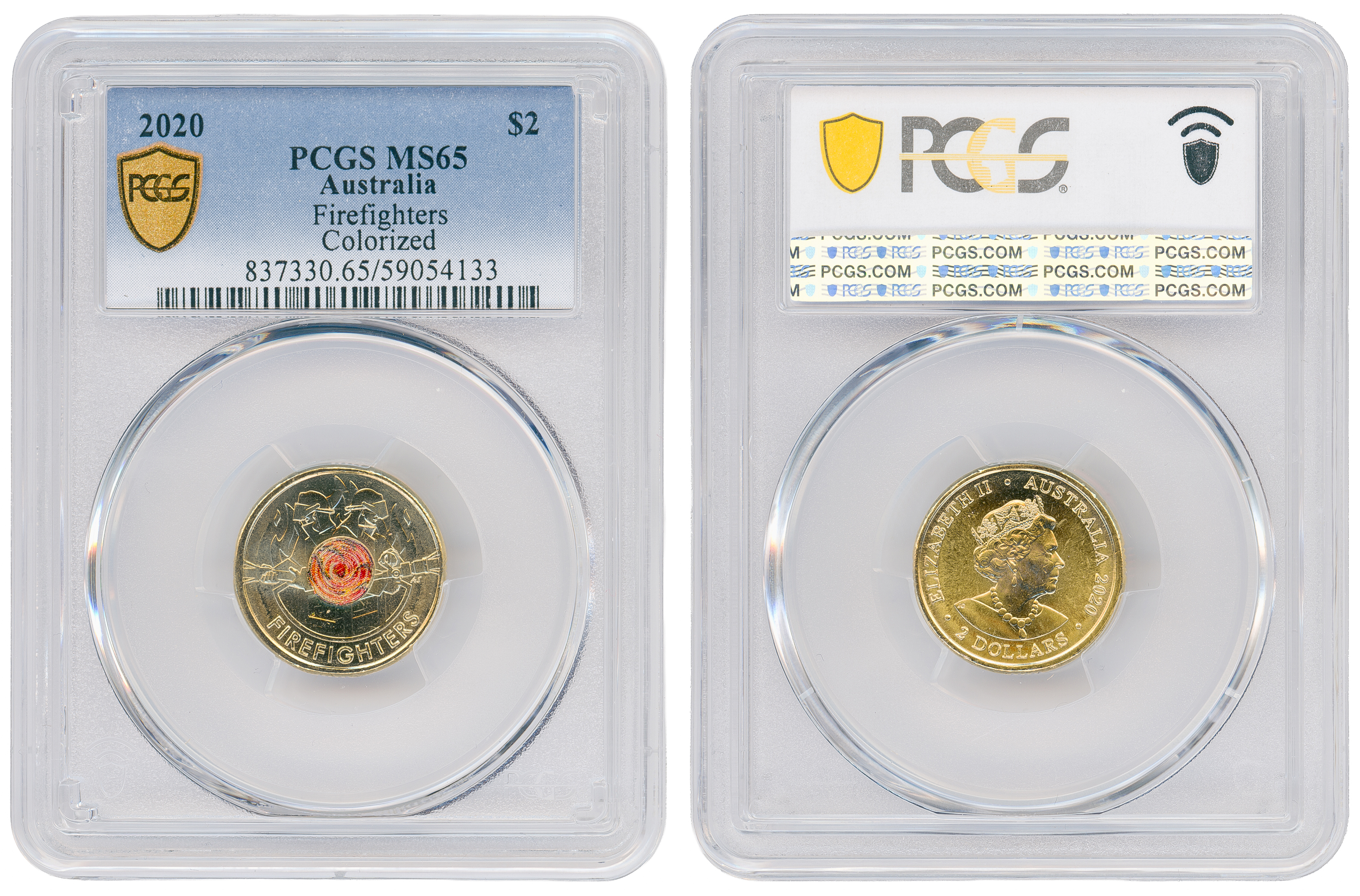Firefighters Colorized, Two Dollar, 2020, PCGS MS65
