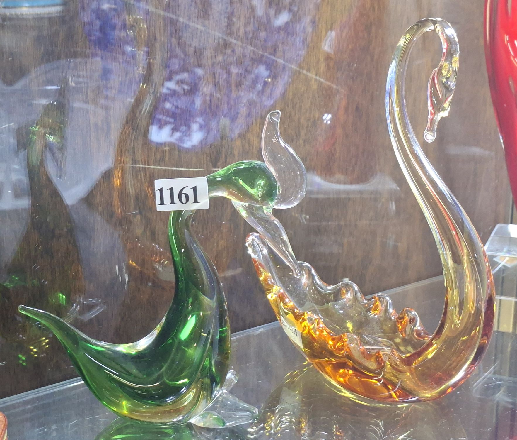 1161 · MURANO GLASS BIRD FIGURES