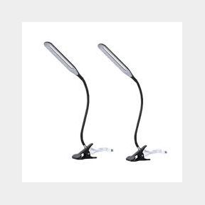 2 Piece Dr Light Table Clamping And Adjustable Arm LED Lamp With USB Connector Black |