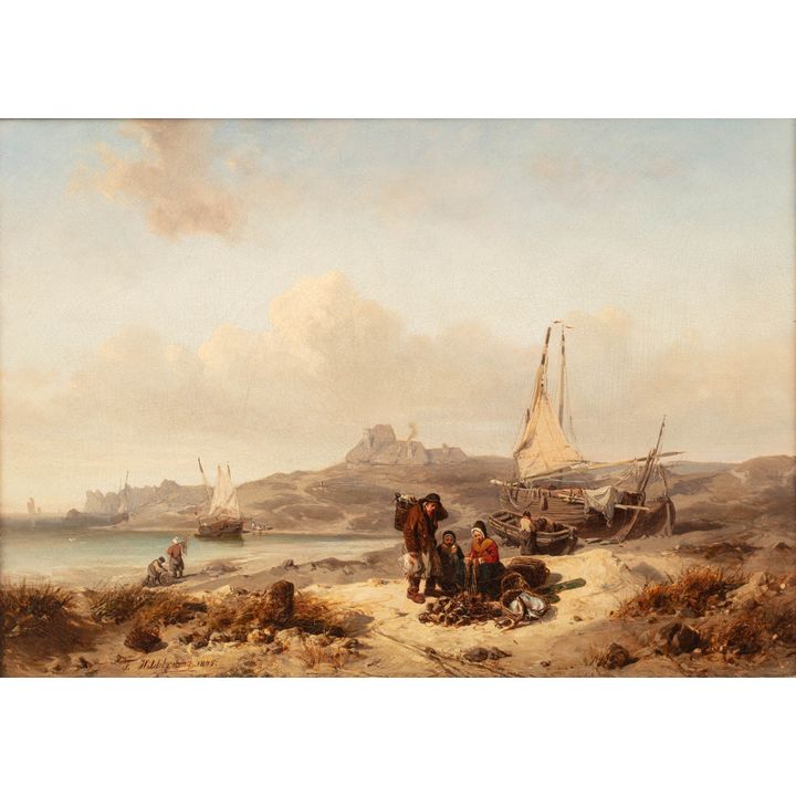 Fritz Hildebrandt | Na brzegu, 1845 r.
