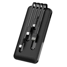 20000mAh Powerbank Portable 4 Output Built In Cable Power Bank Fast Charge |