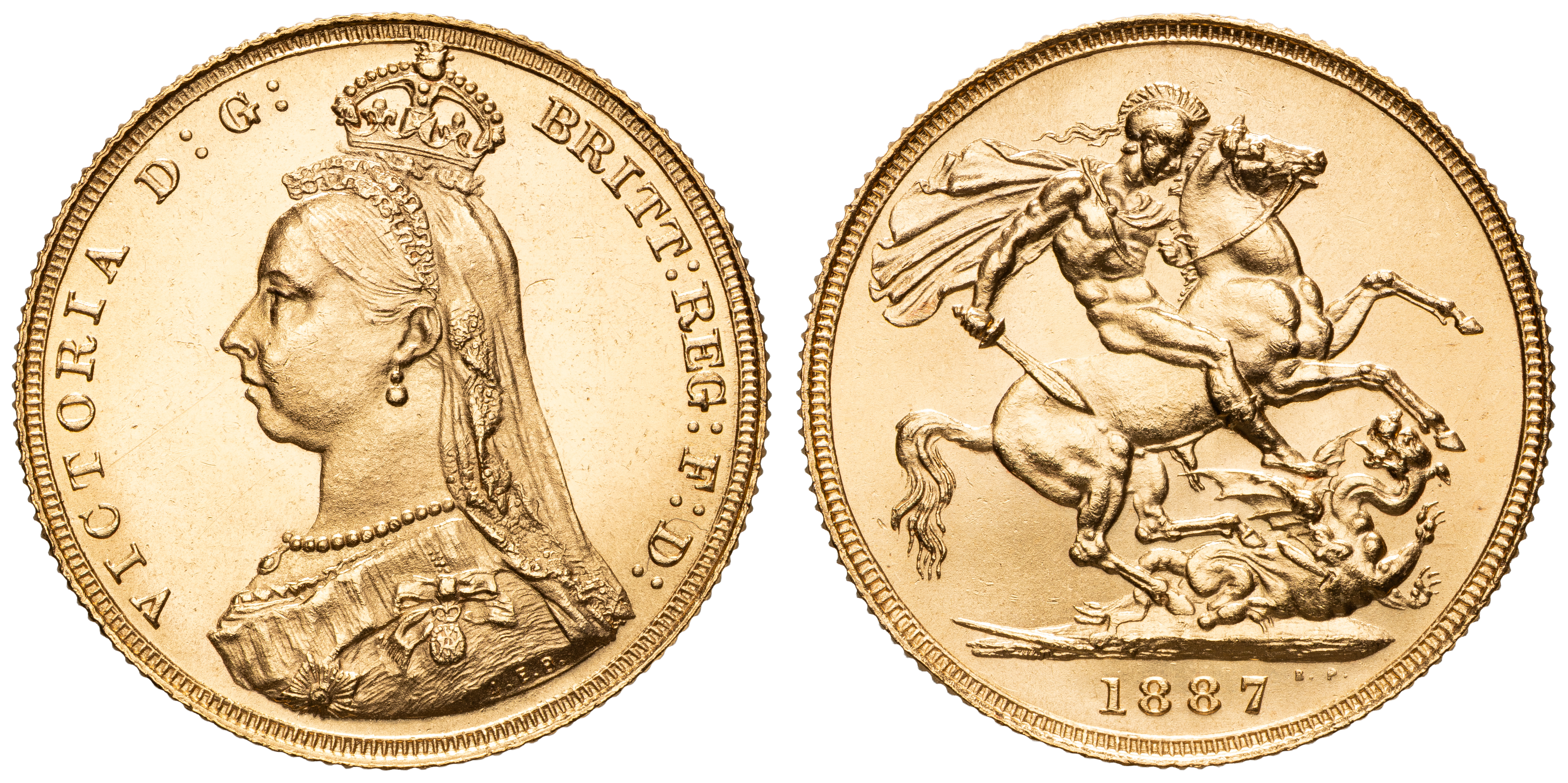 Great Britain, Victoria, Sovereign, 1887, UNC