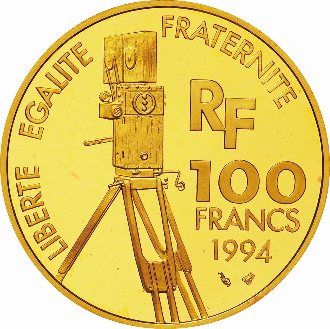 1994年 100フラン金貨 オードリーヘップバーン金貨 プルーフ金貨 