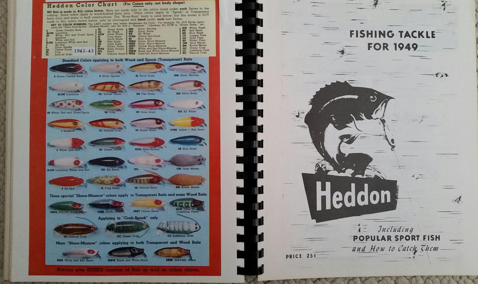 Sold at Auction: (4) Vintage James Heddon's Sons Fishing Tackle Catalogs.  1951, 1953, 1958, 1974