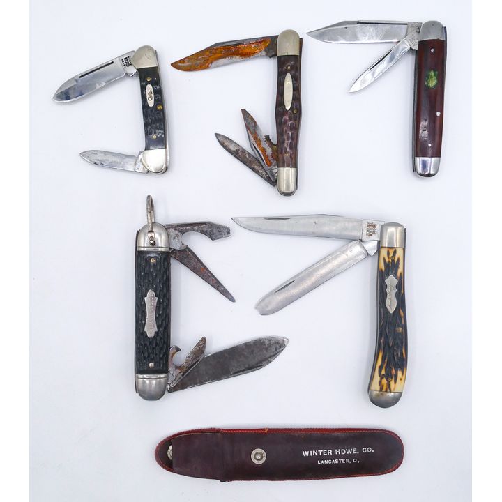 2 Boxes Vintage Pocket Knives - Case, etc.