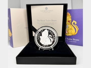 2022 TUDOR BEAST 'LION OF ENGLAND' SILVER 1oz PROOF 2 POUND