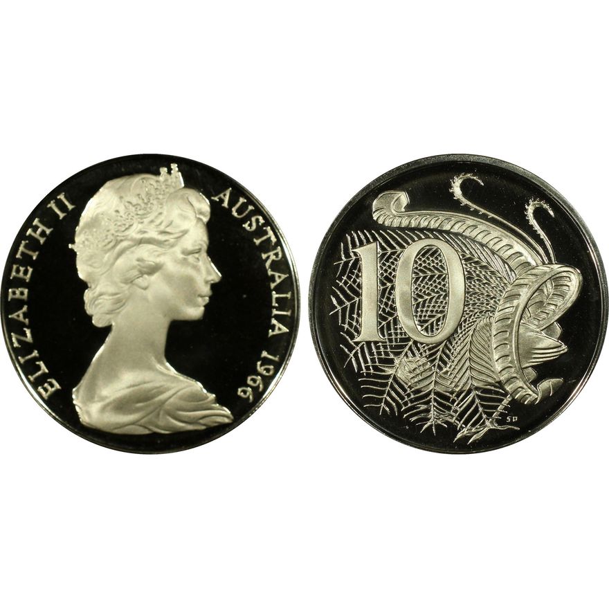 Ten Cent, 1966, PCGS PR 69DCAM