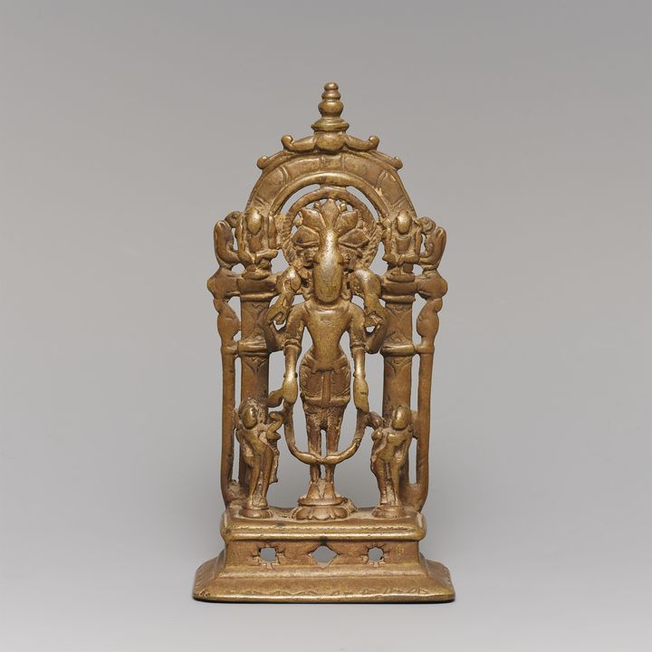 A Himachal Pradesh copper alloy altar of Vishnu. Northern Indian. 12/15th century